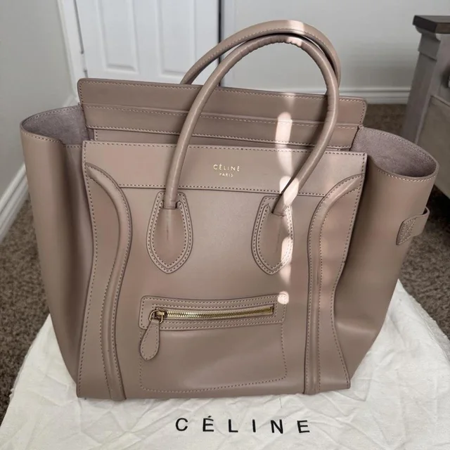 Celine Women's Tote bags - Pink/Tan in brown|pink|neutral from Depop, photo 1 of 1