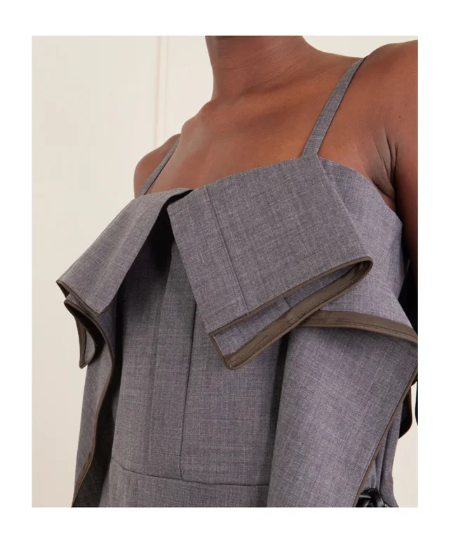 Sacai layered-detail sleeveless midi dress, photo 4 of 4 from SENSER