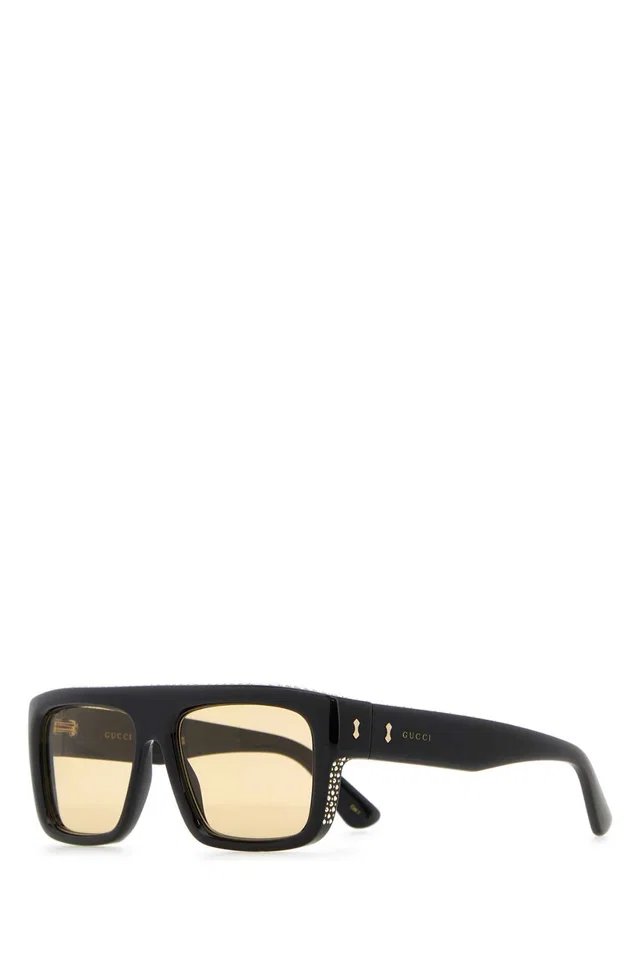 Gucci Black Acetate Sunglasses — Exterior in Black from HEWI