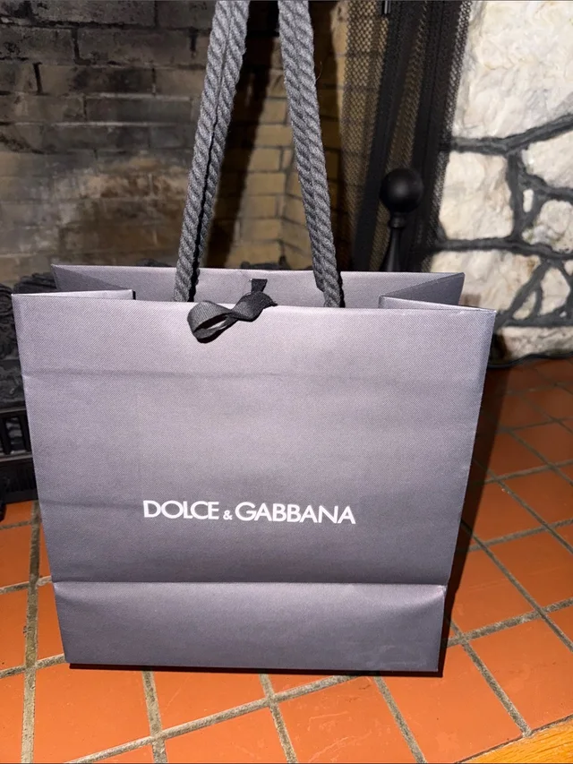 Dolce & Gabbana Black And White Branded Shopping Bag With Rope Handles in black|white from Poshmark