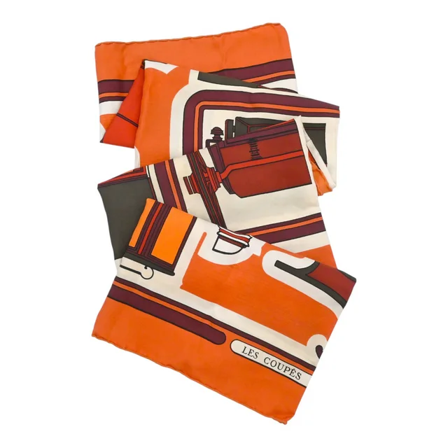 Hermès Les Coupés Silk Scarf by Françoise de La Perrière in Silk from Clotheshorse Anonymous