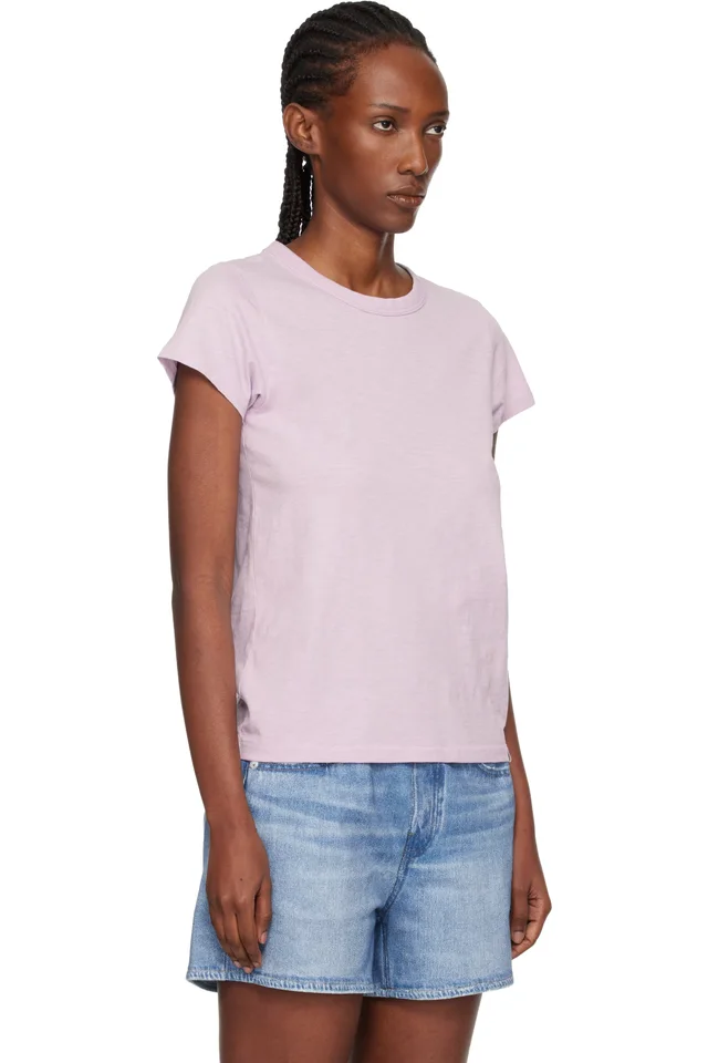 rag & bone Purple 'The Slub' T-shirt, photo 2 of 4 from SSENSE