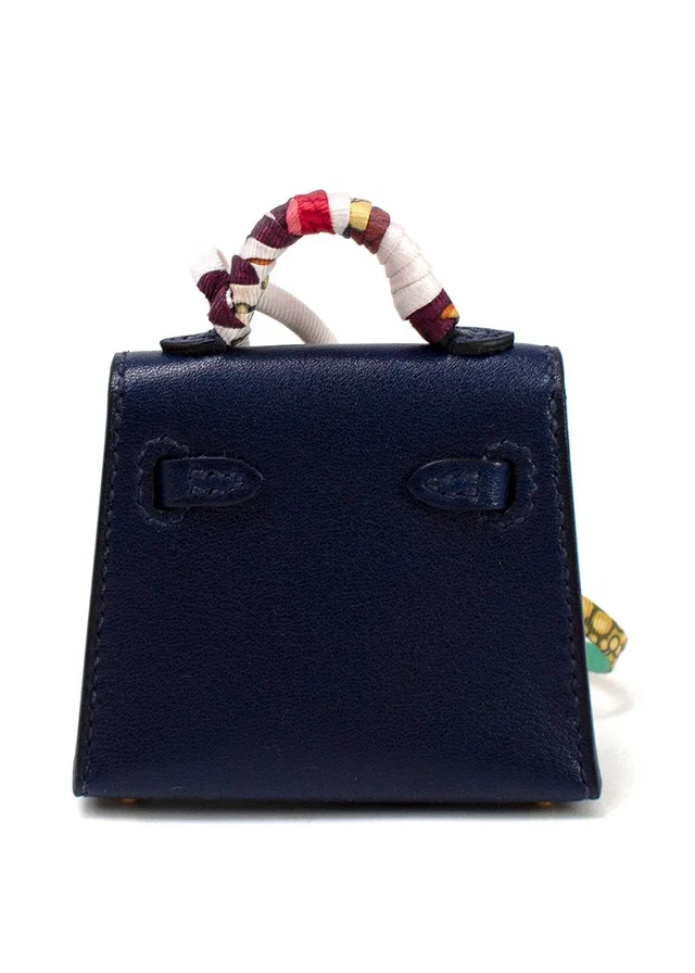Hermès Tadelakt Micro Kelly Twilly Bag Charm in Leather from HEWI