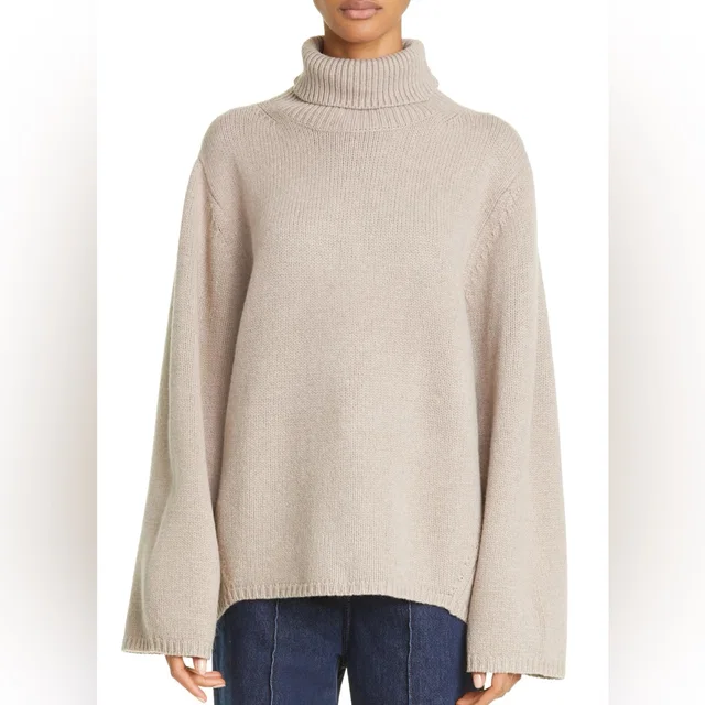 TOTEME Wool Cashmere Turtleneck Sweater Oversized in Cashmere from Poshmark