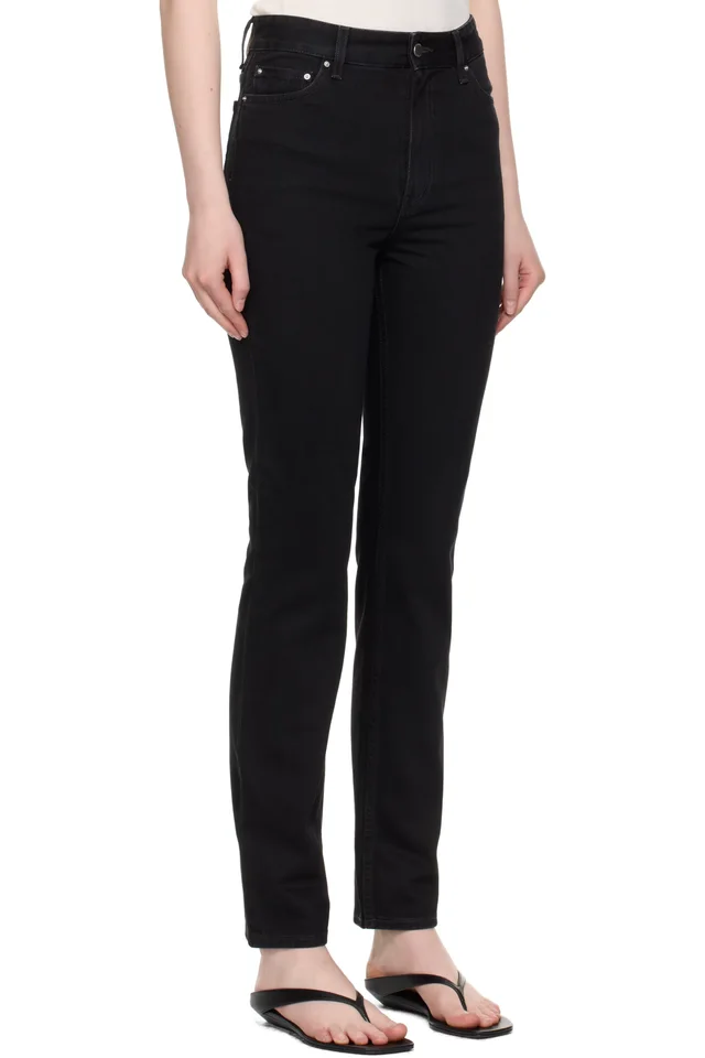 TOTEME Black High Slim Jeans, photo 2 of 4 from SSENSE