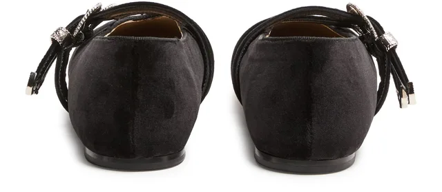 LE MONDE BERYL Claudia ballet flats in Black 100% cotton velvet, photo 4 of 8 from 24S (US)