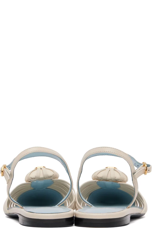 Valentino Garavani Off-White Coeur Royal Ballerina Flats, photo 2 of 2 from SSENSE