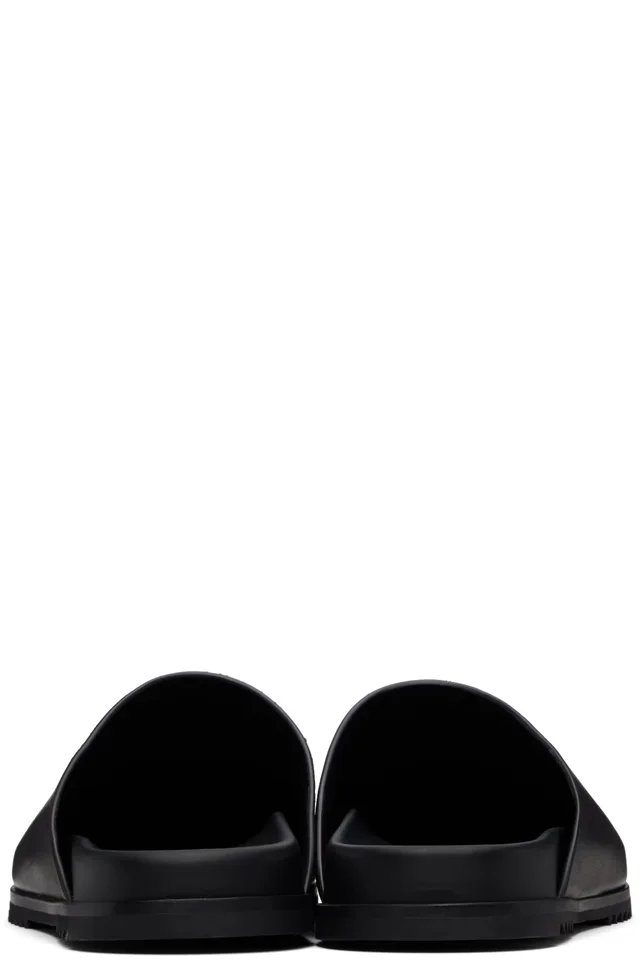 Rick Owens Black Temple Mule Granola Loafers, photo 2 of 5 from SSENSE