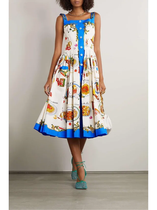 Dolce & Gabbana Dress Multicolour DG Pasta from Luxury Promise