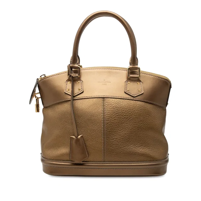 Brown Louis Vuitton Suhali Lockit PM Handbag in Brown Leather from Designer Revival