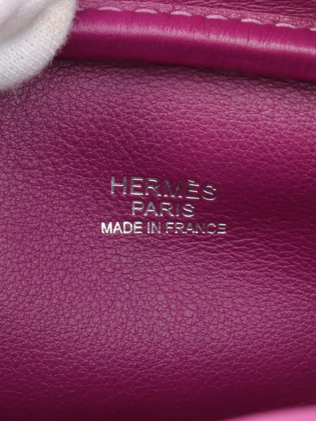 Hermès 2014 Mini Plume 20 Anemone in Swift leather from VINTAGE QOO TOKYO, photo 6 of 11