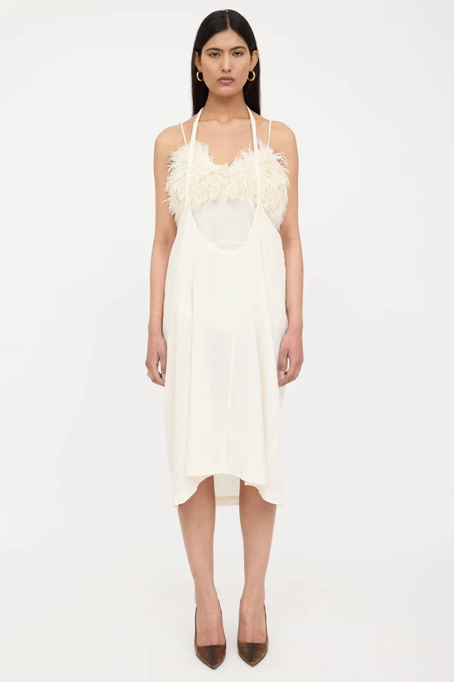 Comme des Garçons C. 2000's Linen Layered Fringe Dress from VSP Consignment
