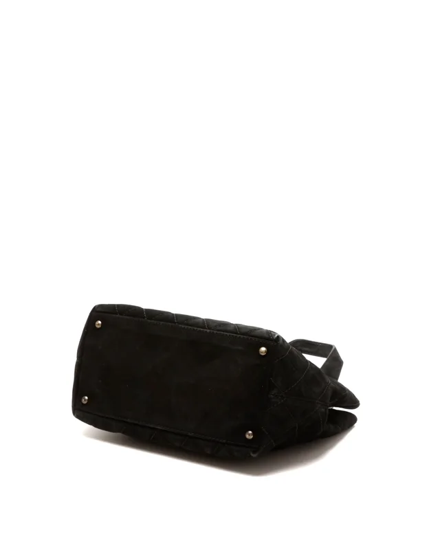 Chanel CC Suede Turn Lock Tote Bag in Suede from A Retro Tale, photo 5 of 8