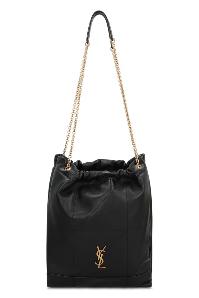 Saint Laurent Quilted Lambskin Shoulder Bag — Black Lamb in Black Lambskin from HEWI