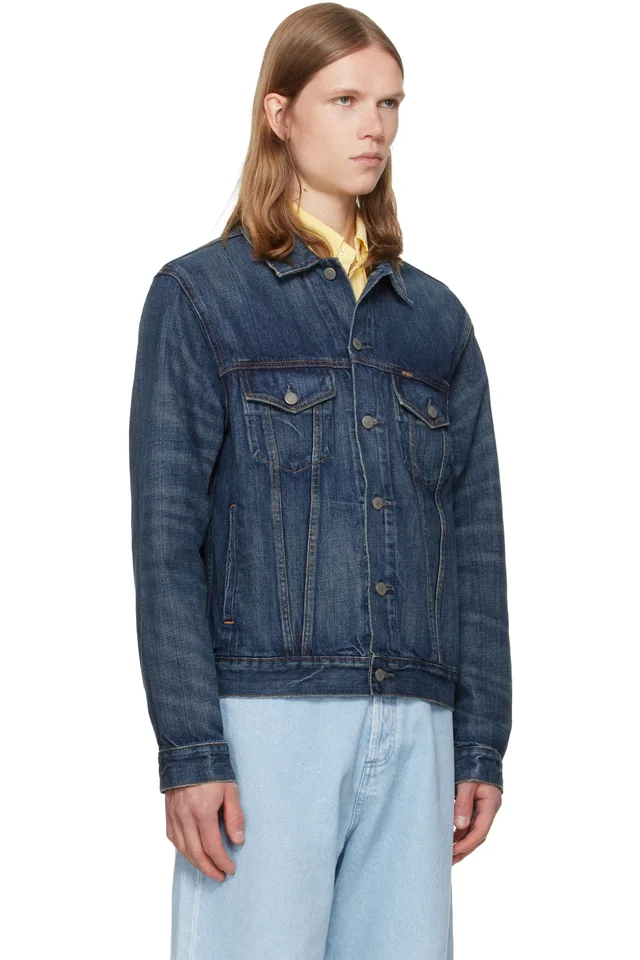 Polo Ralph Lauren Navy Denim Trucker Jacket, photo 2 of 4 from SSENSE