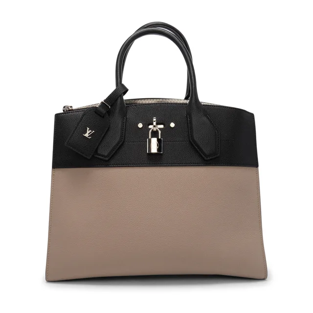 Louis Vuitton Taurillon City Steamer MM in Bi-Colour from Blue Spinach