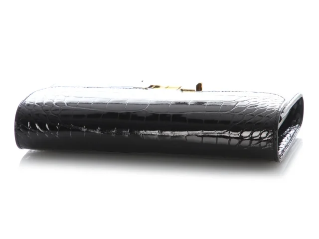 Hermès Black Shiny Alligator Constance To Go in Black Crocodile from Ann's Fabulous Finds, photo 7 of 10