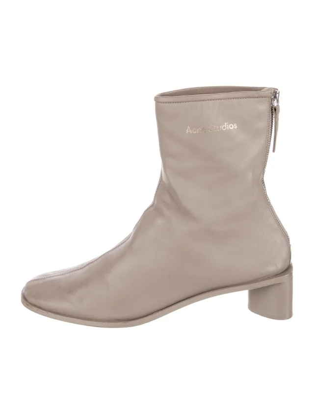 Acne Studios Leather Sock Boots in Leather from The RealReal