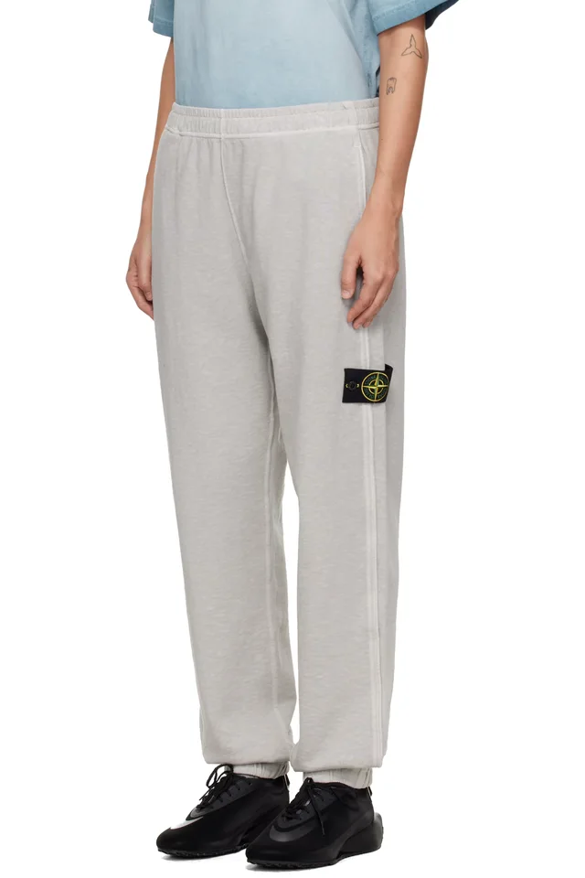 Stone Island Black 6200012 Malfilé Fleece 'Old' Effect Sweatpants, photo 4 of 5 from SSENSE