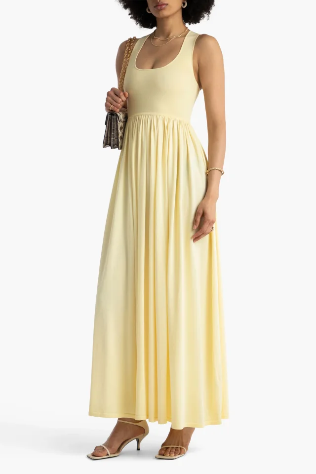 Zimmermann Metallic Jersey Racer-Back Maxi Dress, photo 2 of 4 from THE OUTNET