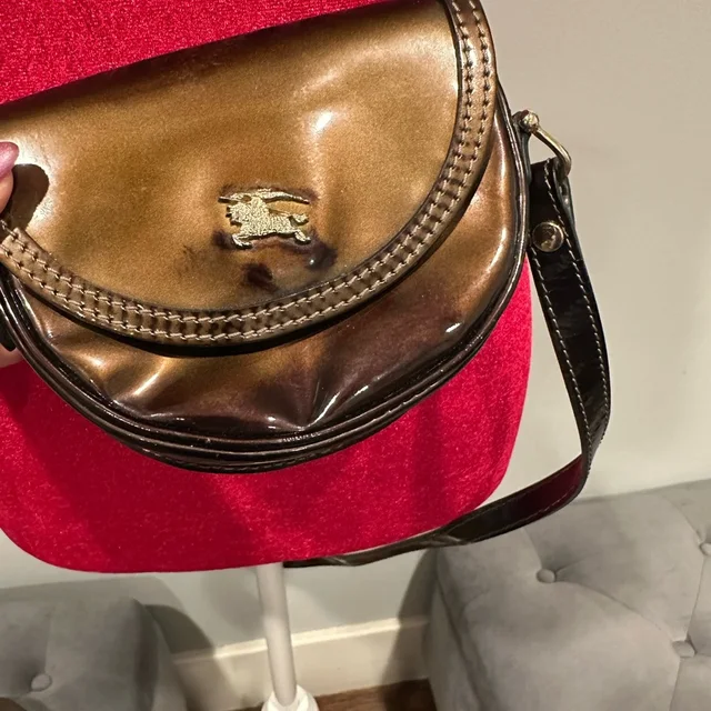 Burberry Black Patent Leather Crossbody Bag in green|black Patent leather from Poshmark, photo 3 of 7
