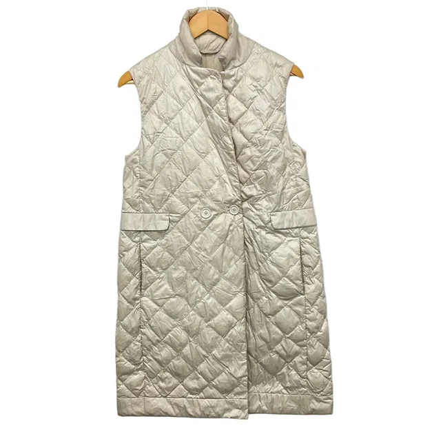 Max Mara Down Vest Ivory 38 in White from The Reluxe