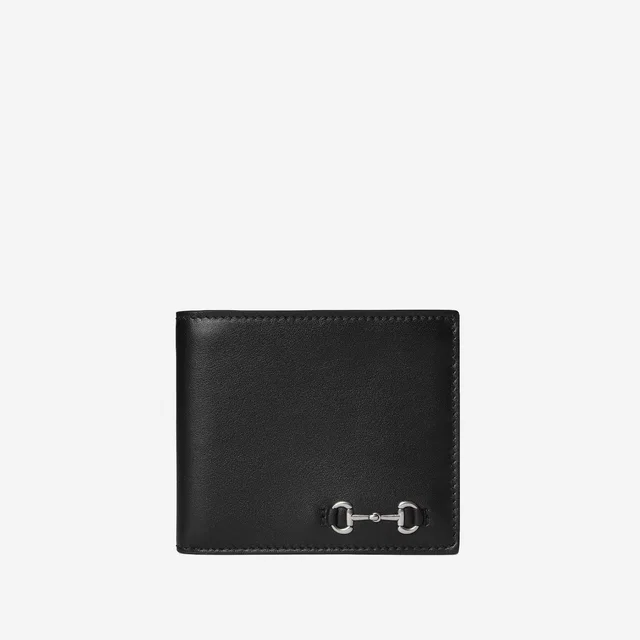 Gucci Calfskin Bi-Fold With Clamp Wallet — Black in Black Calfskin from HEWI