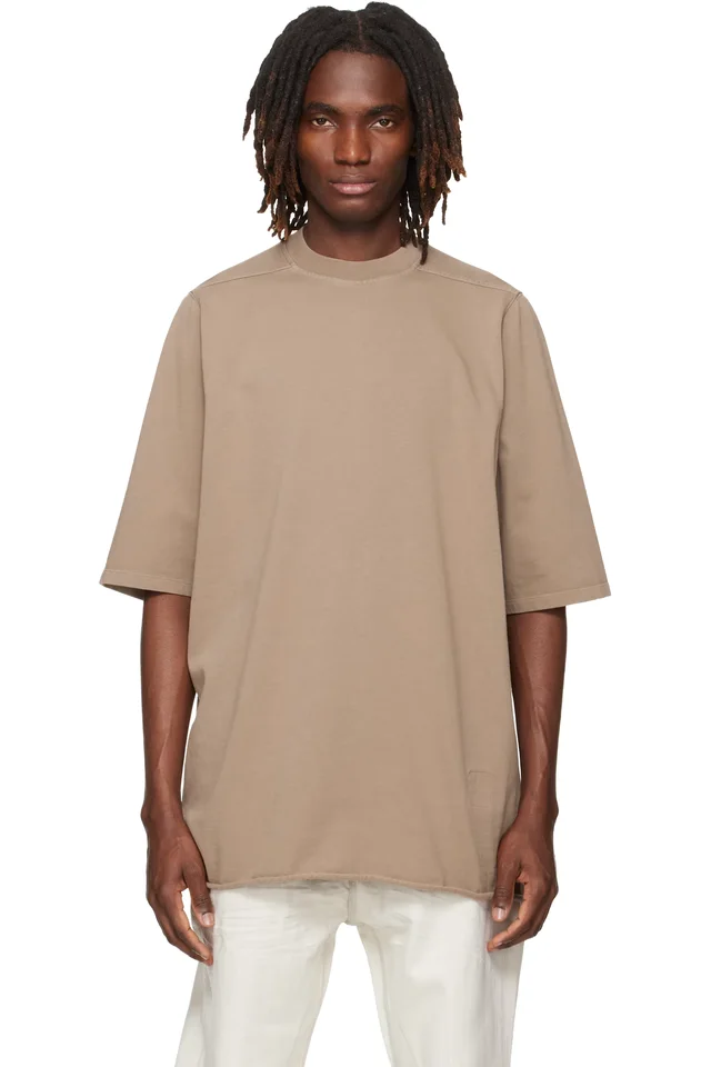 Taupe Temple Jumbo S/S T-shirt, image 1 of 1 from SSENSE