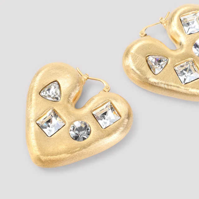 Sculpted Heart Hoop Earrings, image 1 of 1 from SENSER