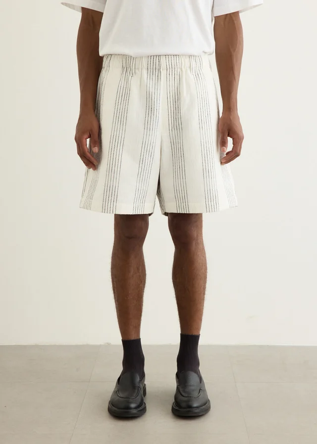 Commas Kantha Patch Pocket Shorts in White from Incu, photo 1 of 1