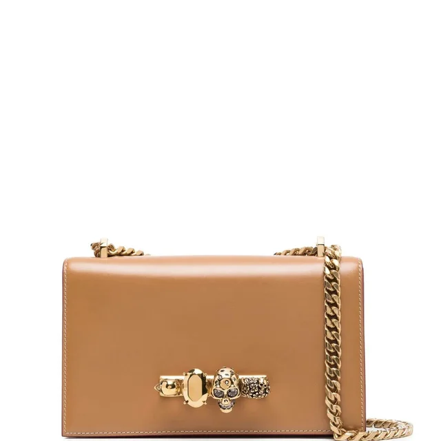 Alexander McQueen Jewelled Knuckle Satchel Smooth, Tan/Gold from Cultstatus, photo 1 of 1