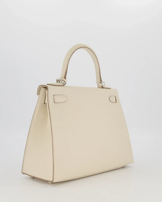 HOT* Hermès Kelly 28 Sellier Bag in White Epsom leather from Sellier, photo 8 of 20