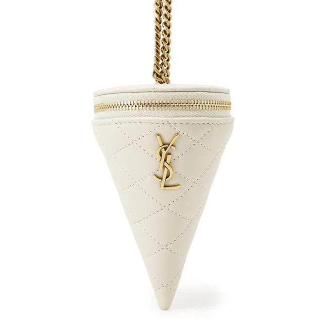 Saint Laurent Microcorn Chain Bag Ivory820386 Lambskin in Lambskin from GALLERY RARE