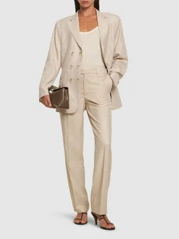 BETTTER Striped blazer and trousers set in 50% Linen, 45% Viscose, 5% Polyester, photo 2 of 9 from LUISAVIAROMA