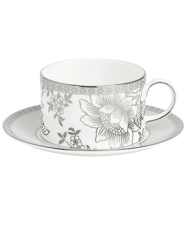 Wedgwood Silver Tonquin Teacup Saucer, image 1 of 1 from Rue La La