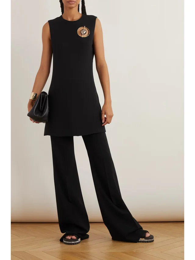 CHLOÉ Embellished silk-cady mini dress in Black, photo 2 of 2 from NET-A-PORTER (Canada)