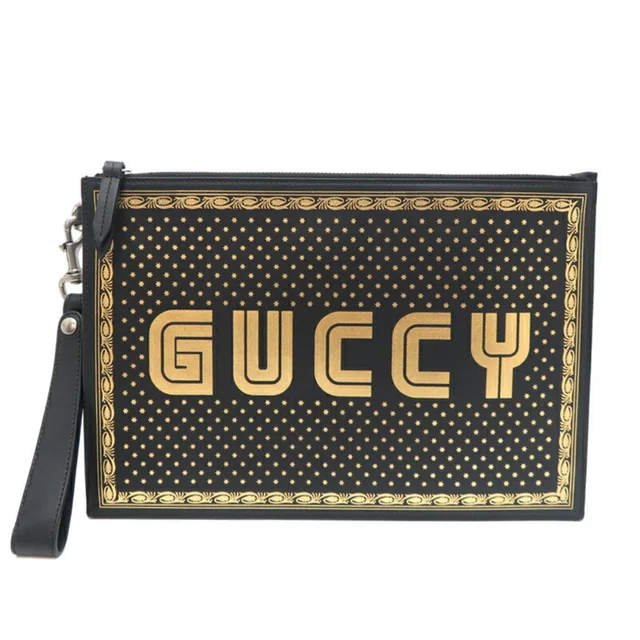 Gucci Logo Print in Leather from The Brand Collector