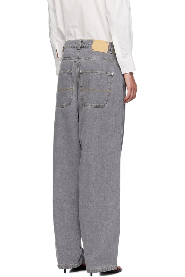 Gimaguas Gray Baggy Jeans, photo 3 of 4 from SSENSE