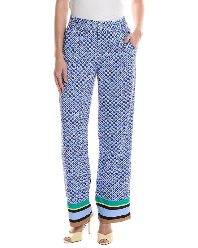NIC+ZOE Mosaic Trimmed Lenox Wide Leg Pant, image 1 of 1 from Gilt