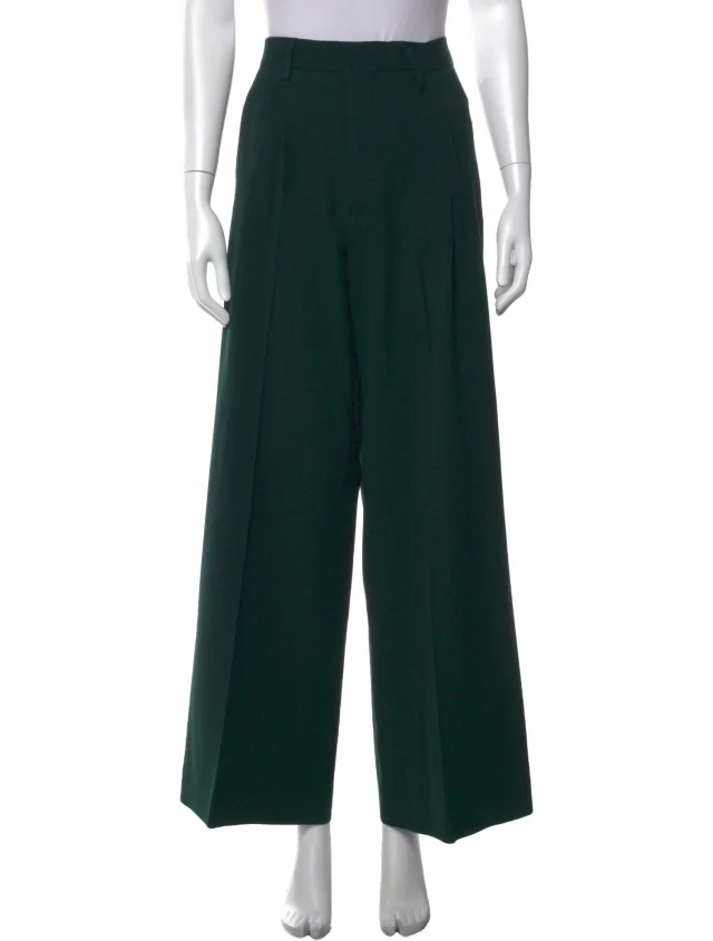 Maison Margiela Wide Leg Pants in green from The RealReal