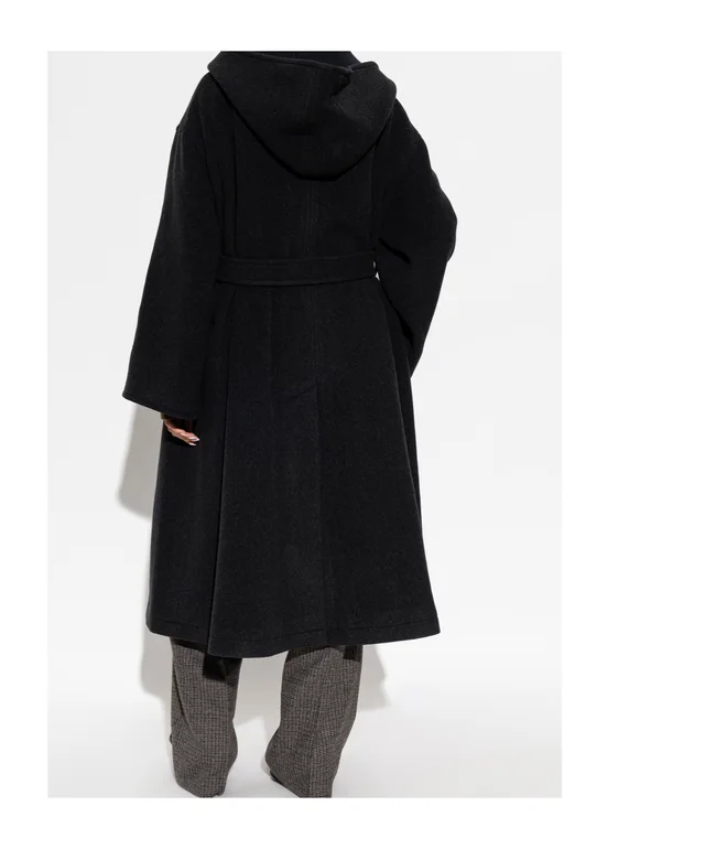 Etro wool-blend coat with hood and belt, photo 3 of 4 from SENSER