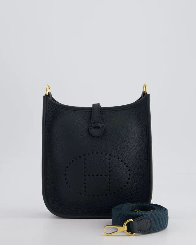 Hermès Mini Evelyne 16 Bag in Green Leather from Sellier