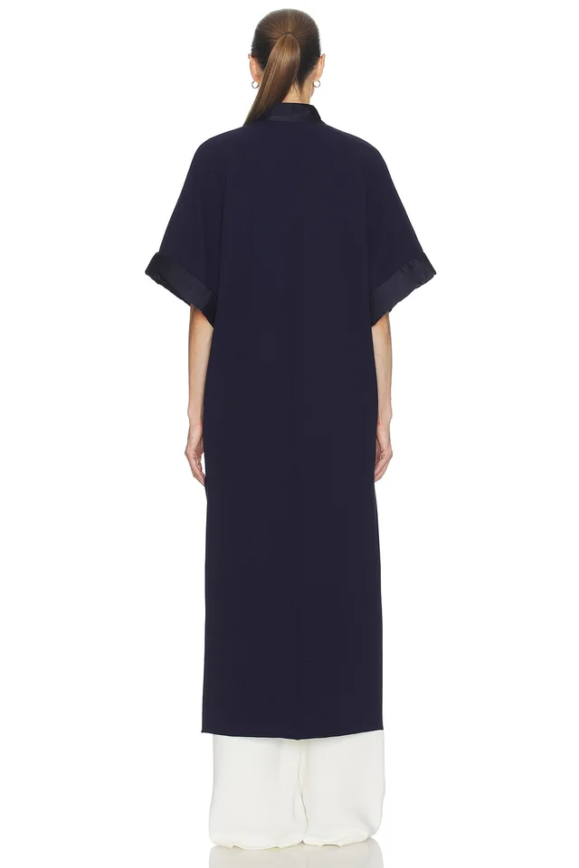 Helsa The Magda Dress in Thick Crepe in Navy, photo 3 of 3 from REVOLVE (Canada)