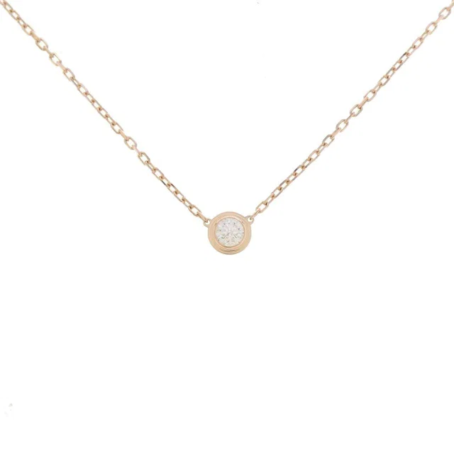 Cartier Diamants Legers 18K Pink Gold Diamond Necklace in Pink from LuxUness