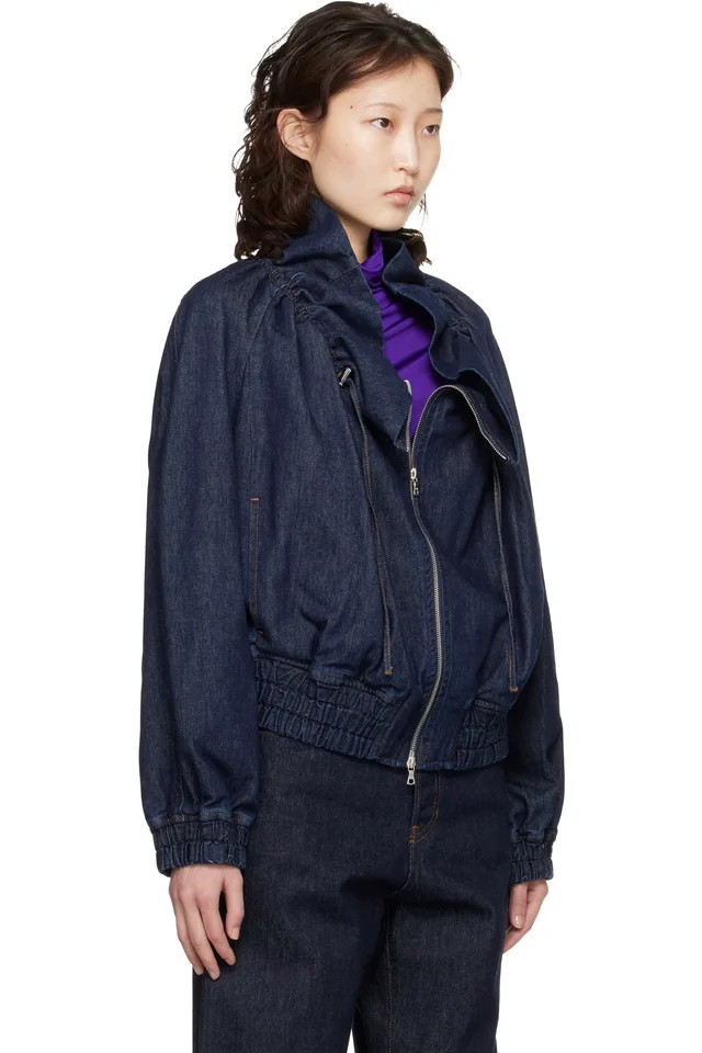 Dries Van Noten Blue Cocoon Denim Jacket, photo 2 of 4 from SSENSE