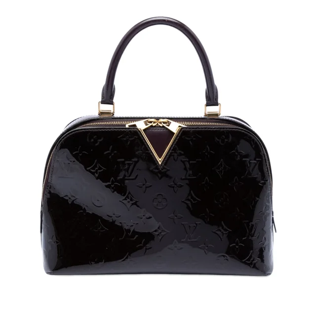 Purple Louis Vuitton Monogram Vernis Melrose Satchel in Purple Leather from Designer Revival