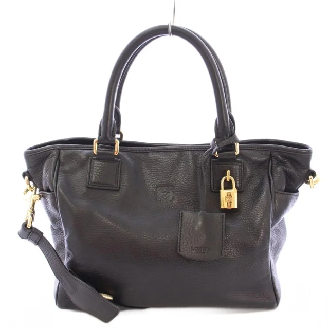 Loewe Fusta Handbag Hobo Bag Anagram Embossed Leather Padlock Key Black in black Leather from Poshmark