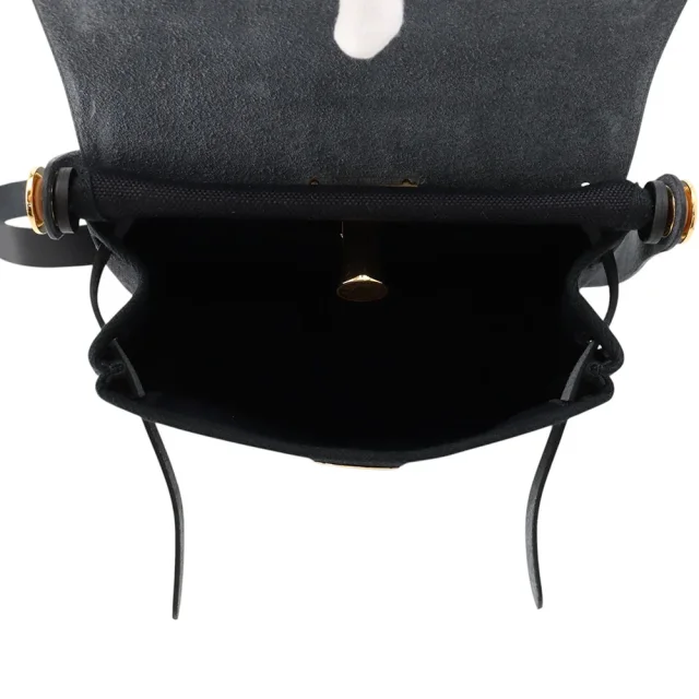 Hermès Herbag zip Black Toile Military Vache Hunter Leather Size Mini in Black Leather from GALLERY RARE, photo 5 of 7