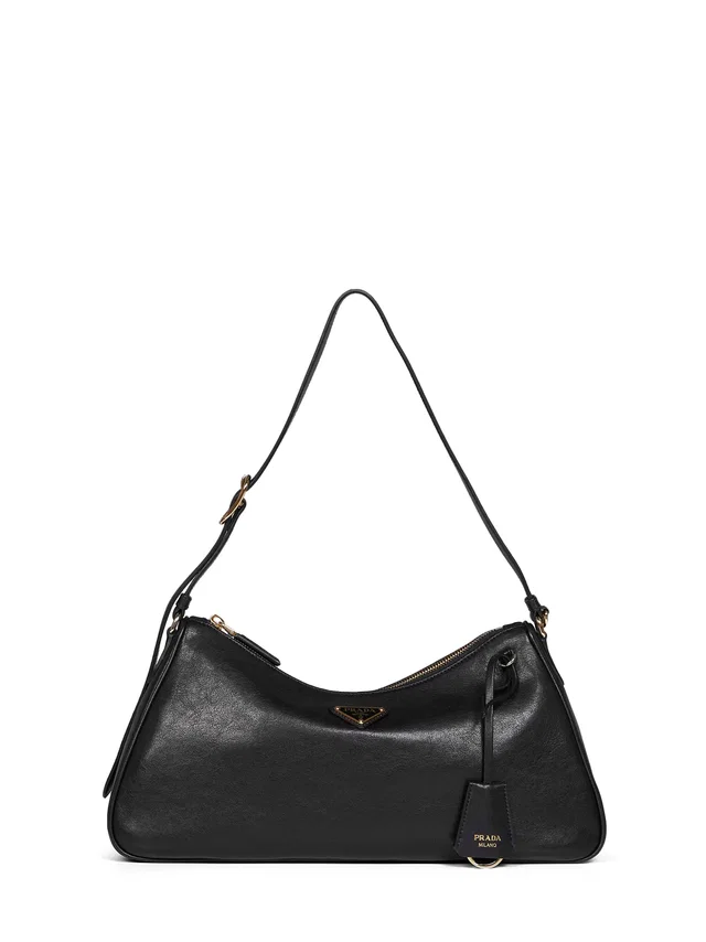 Prada Aimée Shoulder Bag — Black Lambskin in Black Lambskin from HEWI