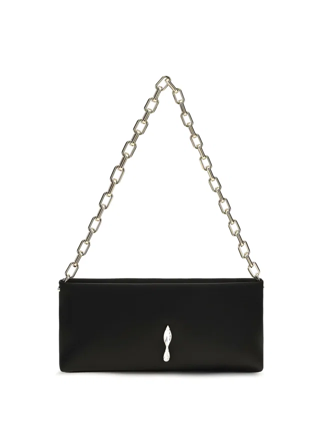 Christian Louboutin Maykimay Shoulder Bag — Black Calf Leather Bos Taurus in Black Calfskin from HEWI